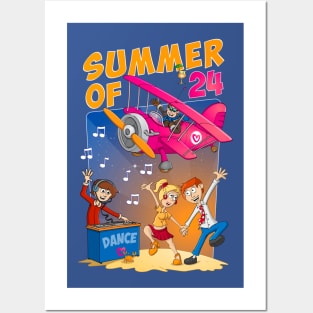 The summer of 2024 - funny and colourful illustration Posters and Art